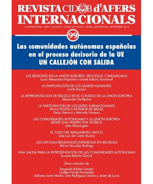 Revista Cidob d'Afers Internacionals Nº 99